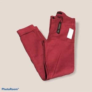 NWT J Brand Raspberry 8020 Anja Clean Cuffed Crop